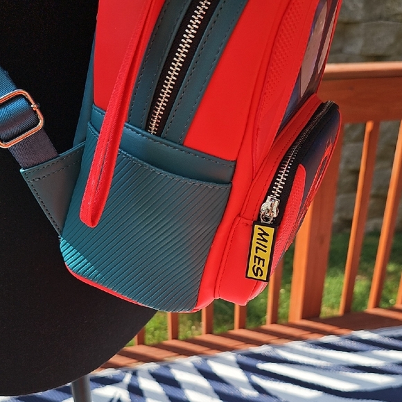 Loungefly Spiderman Into The Spiderverse Cosplay mini backpack. - Picture 6 of 13